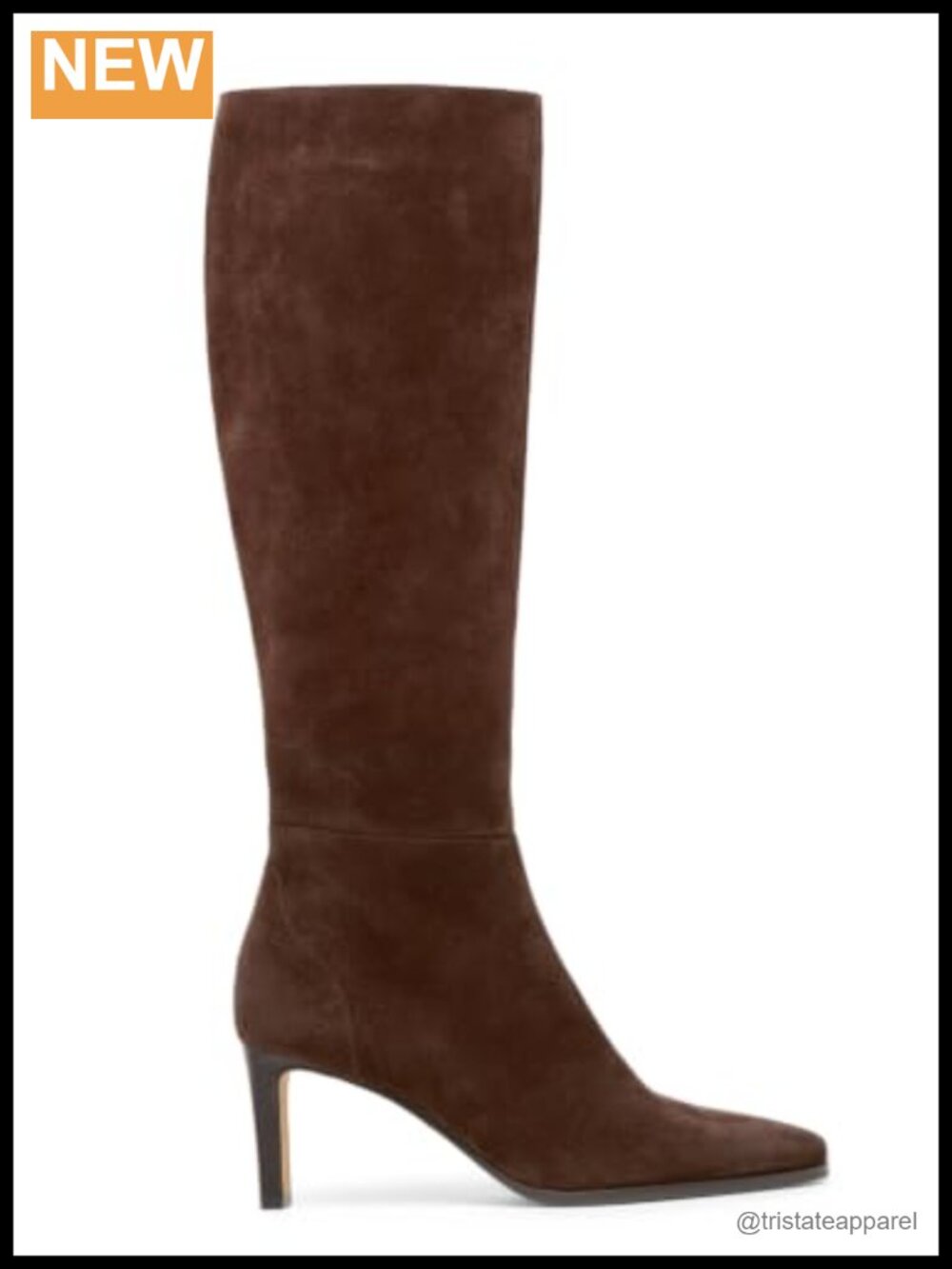 Coutgo Womens Knee High Boots High Heel Side Zipper Dress Tall Boots